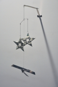 Abdullah M. I. Syed Twinkle Twinkle Little Drone - IV (Ed. of 4) 2016 Altered toy mobile, banknotes, stainless steel, plastic and metal wire 6 (Dia.) x 16 in.