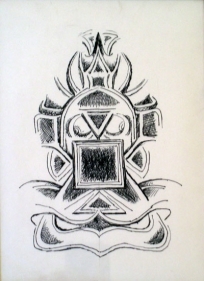 G.R. Santosh DRAWING 3 Ink on paper 9.5 x 7 in.