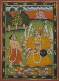 Parasurama Northern India, Rajasthan c. 1790 Opaque watercolour heightened with gold on wasli 8 x 5.37 in.