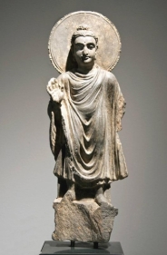 Standing Buddha Ancient Region of Gandhara Grey schist 2nd - 4th Century 15 in.