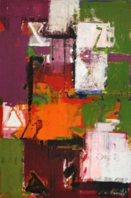 John Tun Sein UNTITLED ABSTRACT 2 (diptych) 2007 Acrylic on Canvas 60 X 40 in.  SOLD