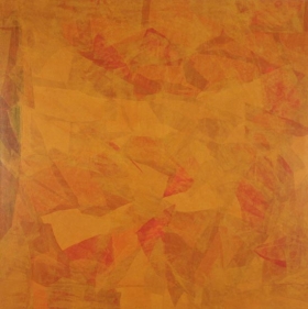 Yogesh Rawal UNTITLED 22 2007 Tissue paper, cellulose & synthetic resin on wood 48 x 48  SOLD