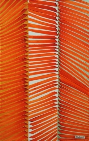 Charles-Hossein ZENDEROUDI TSUKI-YOMI 2014 Metallic pigments and acrylic on canvas 83 x 52 in.