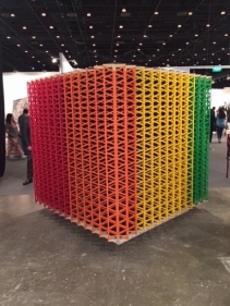 Rasheed Araeen  Black Cube Holding Together The Colors Of The Rainbow 2016 & 2017  Wood and paint  74 x 74 x 74 in.