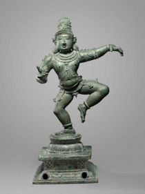 Saint Sambandar Southern India, Chola Period / 12th Century Copper alloy Height 15 in.