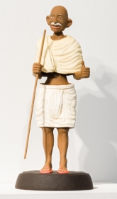Debanjan Roy  Toy Gandhi 6 (Small Bobble Head), 2019  Silicone and automotive paint  16 x 8 x 8 in
