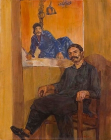 Ahmed Ali Manganhar HOLLOW MAN II Acrylic on canvas 40 x 32 in.