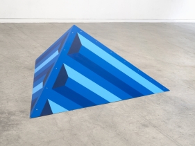 Seher Naveed  Tip 4 (Blue), 2021  Painted MDF  72 x 62 in