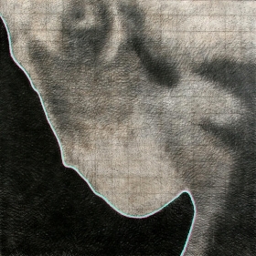 Sajal Sarkar OTHER SIDE 2006 Charcoal and oil on canvas 48 x 48 in.