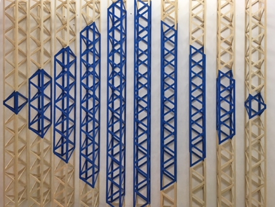Rasheed Araeen Untitled (Blue) 2015 Wood and paint 73 x 86 x 5 in.