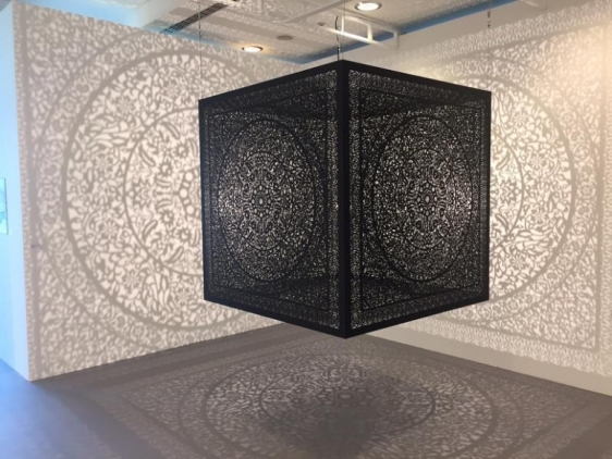 Anila Quayyum ALL THE FLOWERS ARE FOR ME (Ed. of 5) 2015 Stainless steel 60 x 60 x 60 in.