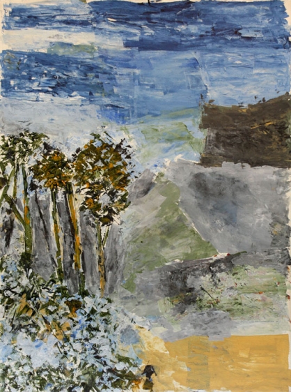 Ram Kumar UNTITLED LANDSCAPE 11 (LAND AND SKY) 2013 Acrylic on paper 30 x 22 in.