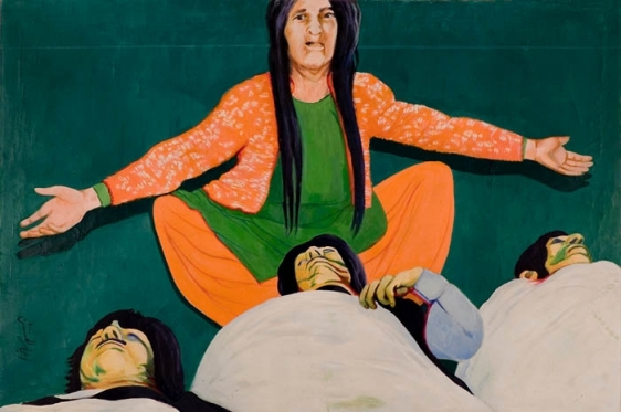 Ijaz ul Hassan ANOTHER MADONNA 2000 Oil on canvas 48 x 72 in.