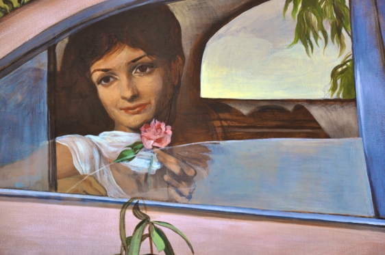 Salman Toor GIRL WITH DRIVER 2013 Oil on canvas 53 x 58 in.