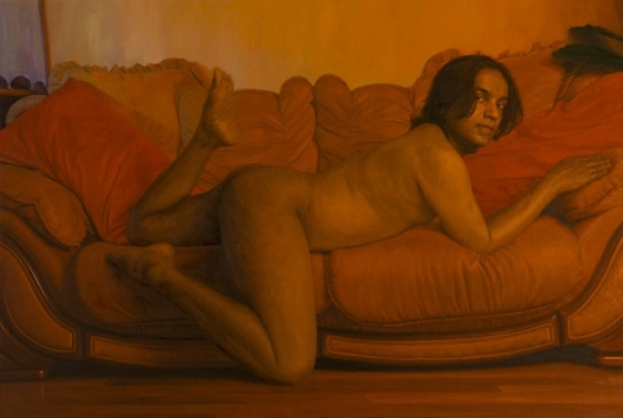 Abir Karmakar IN THE OLD FASHIONED WAY 5 2007 Oil on canvas 72 x 107 in.