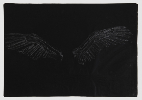 Saad Qureshi UNTITLED (PERSISTENCE OF MEMORY 3) 2013 Carving on carbon paper 15 x 18.5 in.